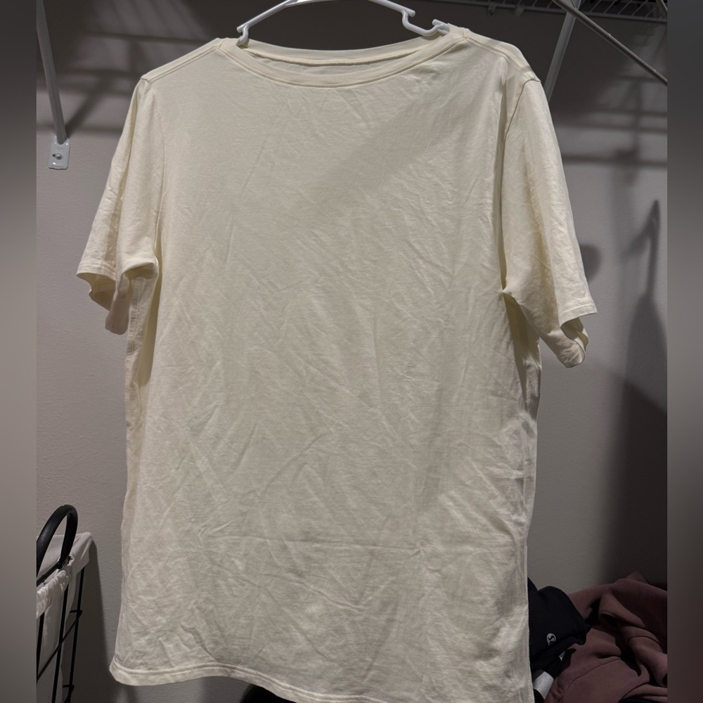Lululemon light cream t shirt